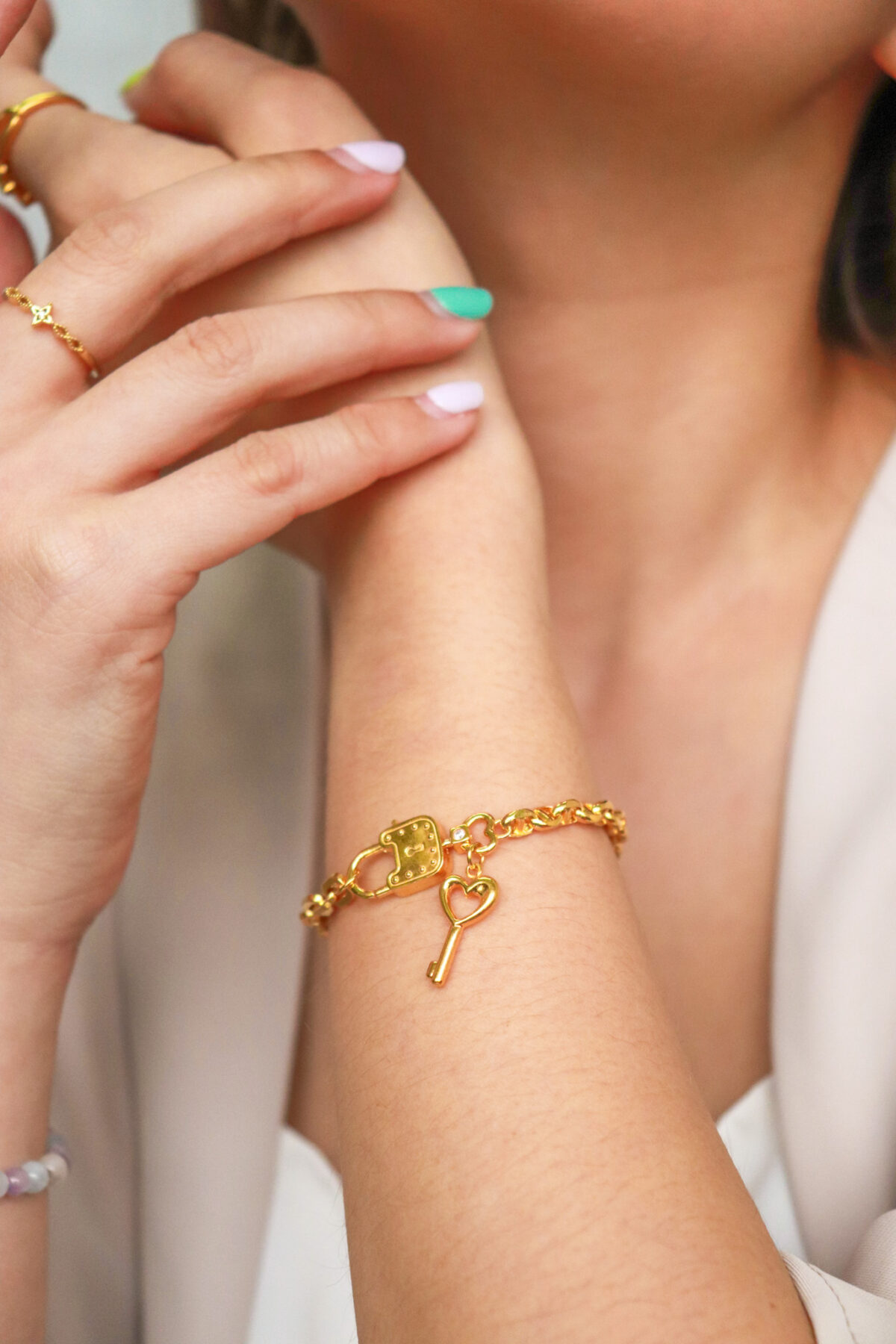 Heartfelt Lock & Key Bracelet