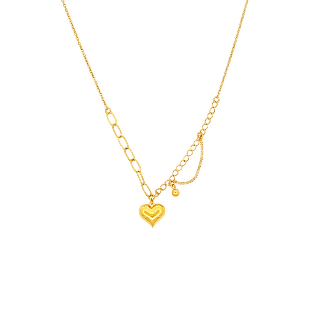 Dangling Heart Cushion Necklace
