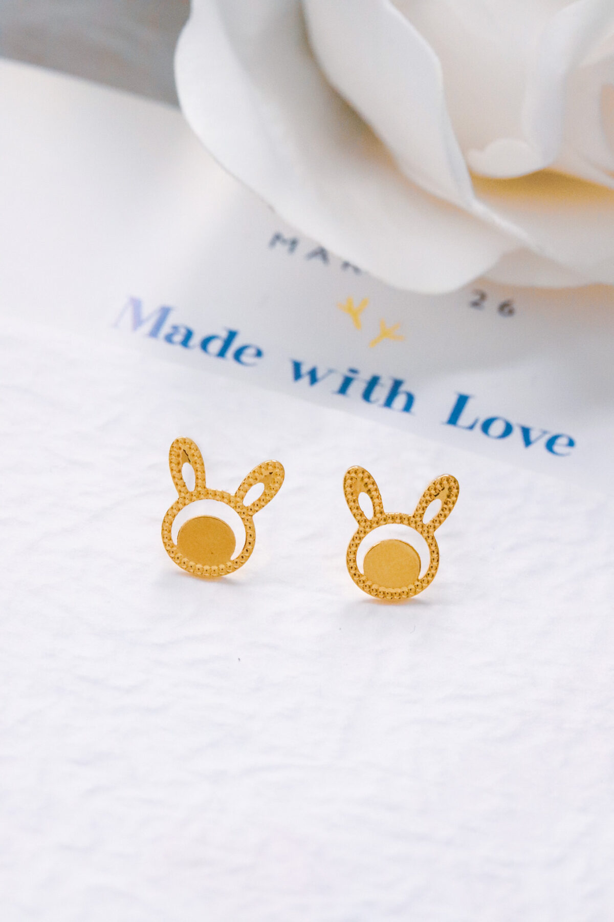 Gold Rabbit Earrings