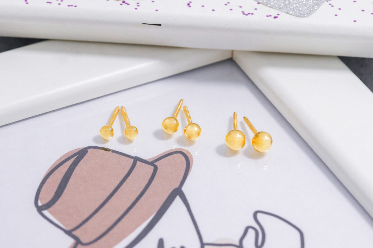 Modern Plain Bead Earstuds
