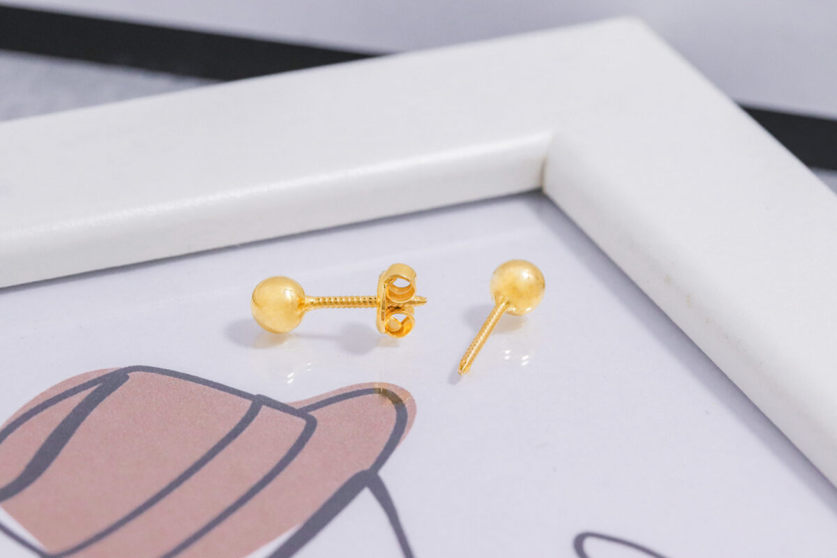 Modern Plain Bead Earstuds