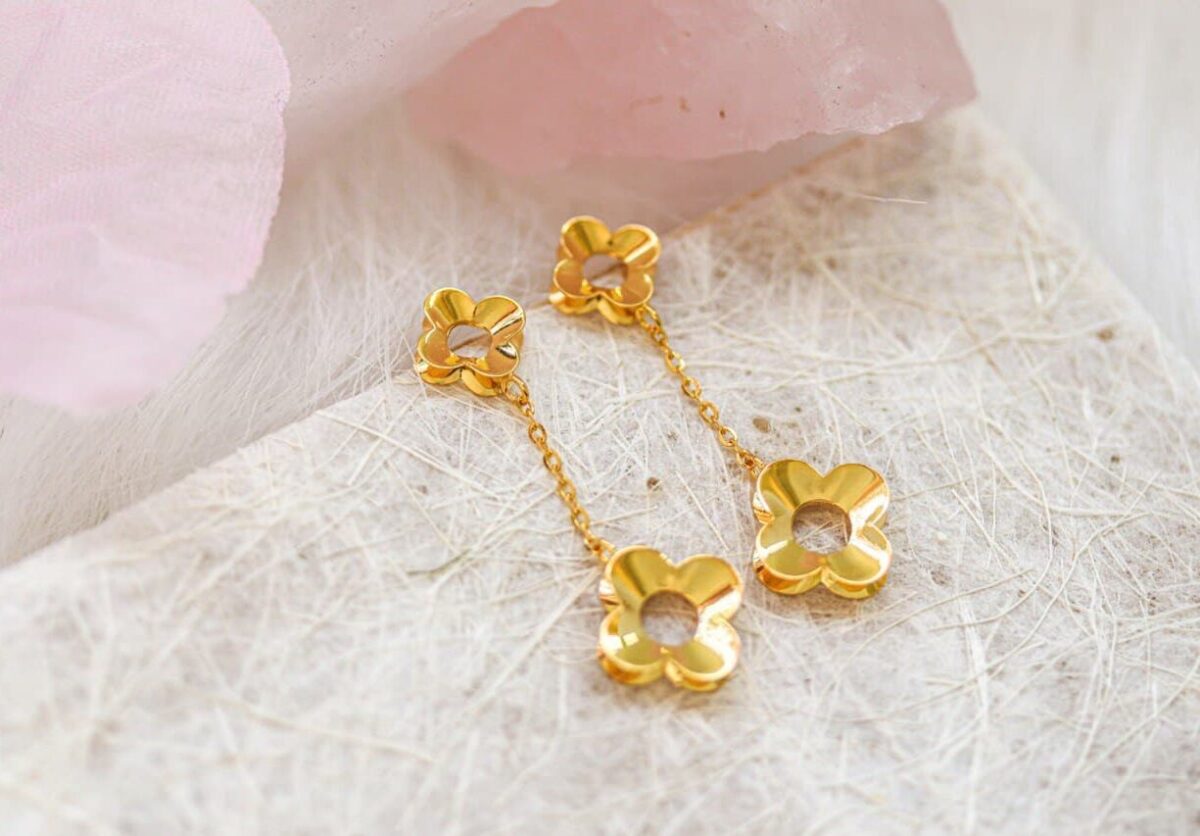 Blissed Starry Clover Earrings
