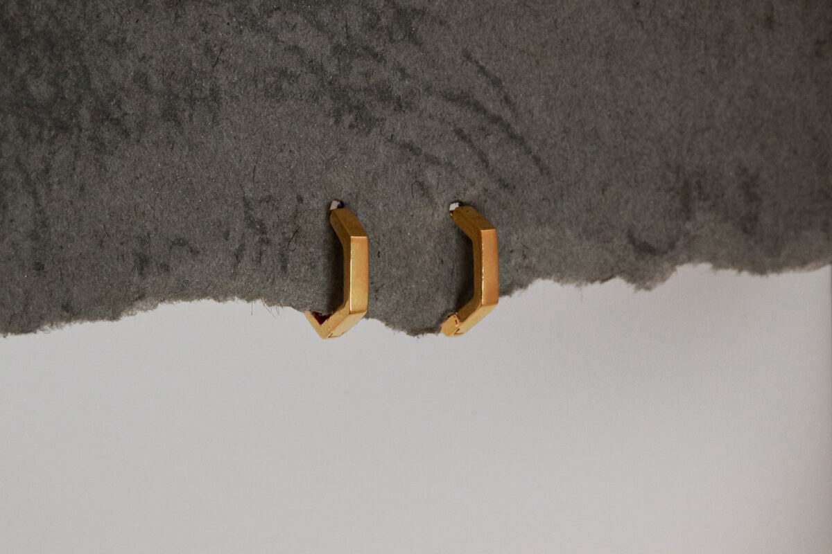 Hexon Halo Hoop Earrings