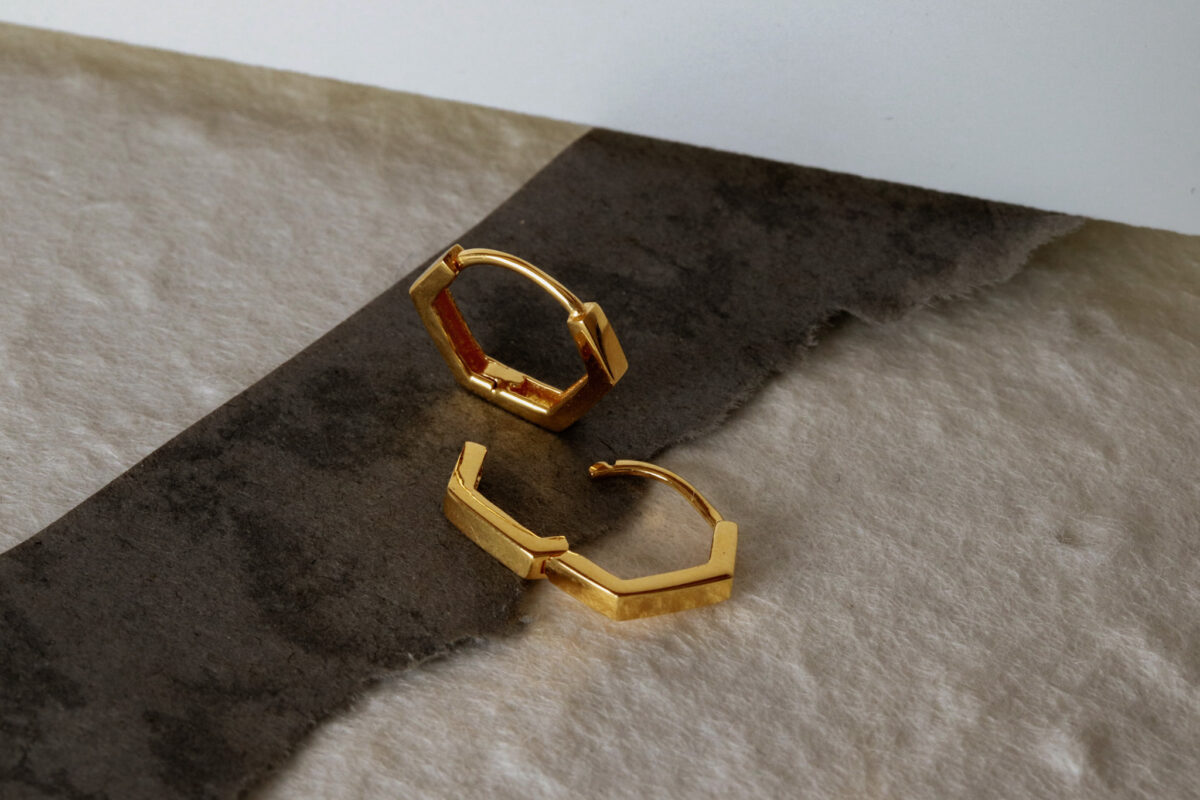 Hexon Halo Hoop Earrings
