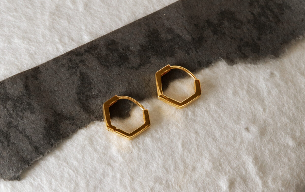 Hexon Halo Hoop Earrings