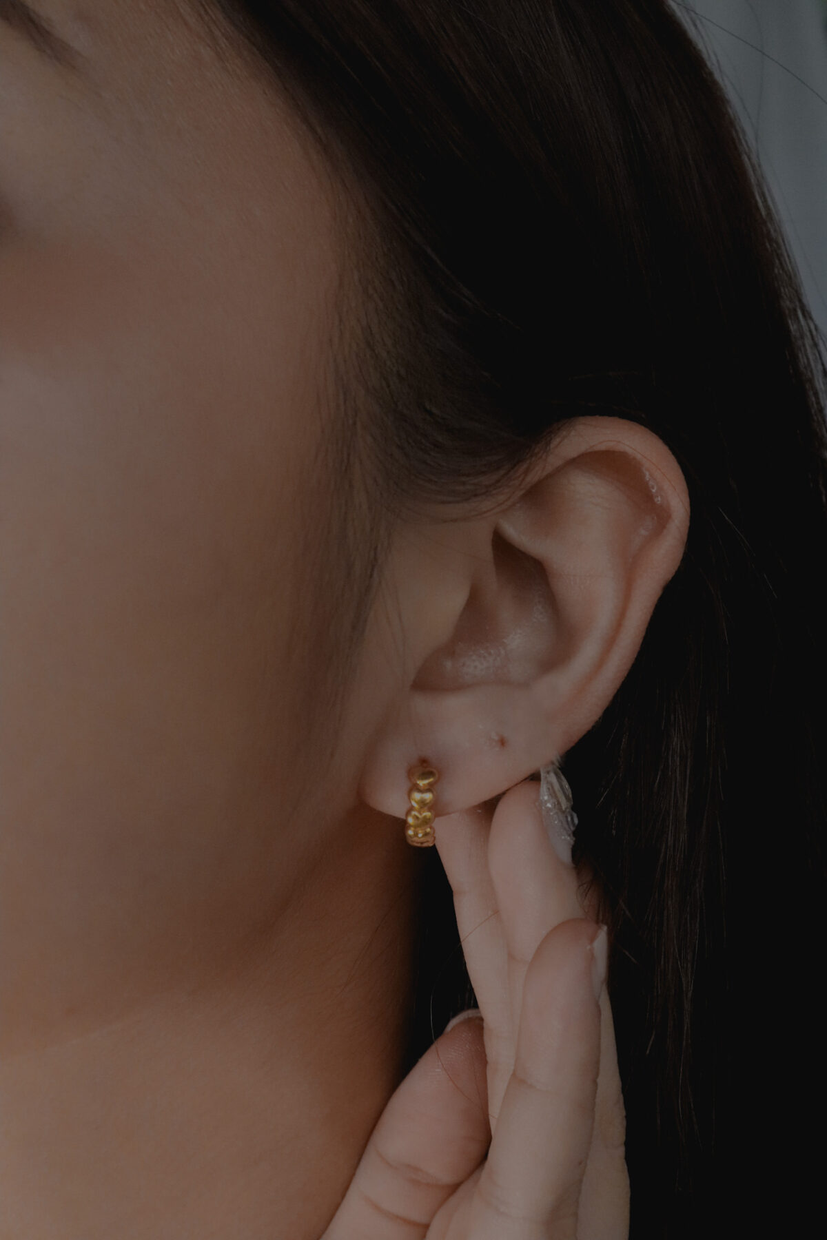 Obi Heart Hoop Earrings