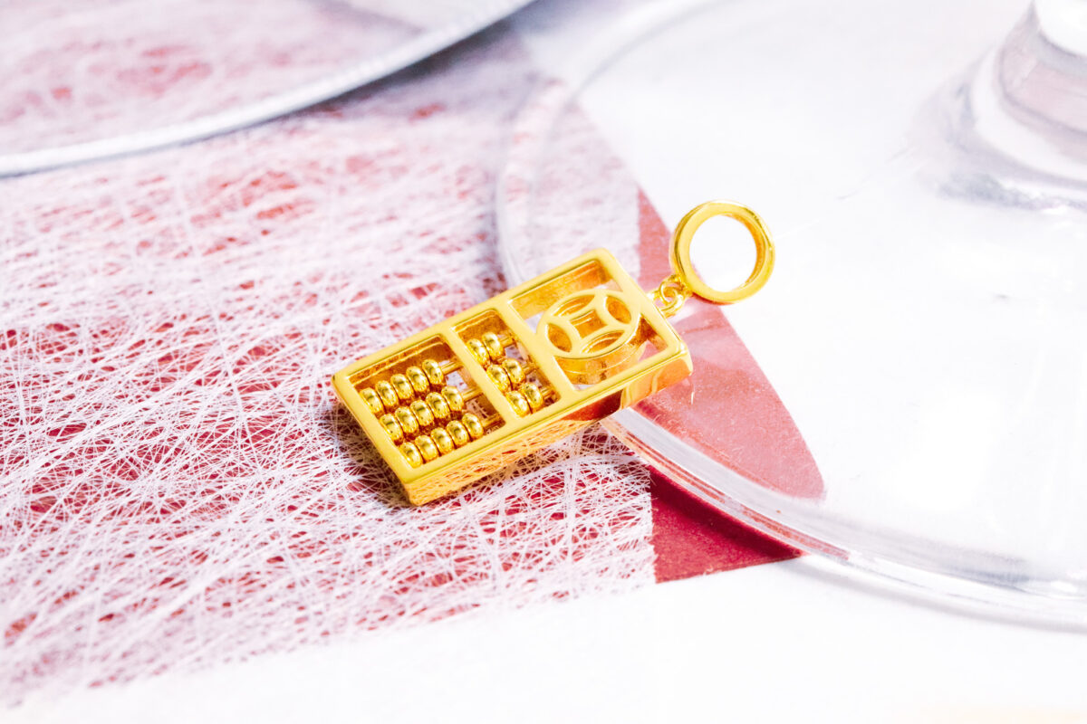 Olanda Abacus Series (钱, 發, 旺, 福) Pendant