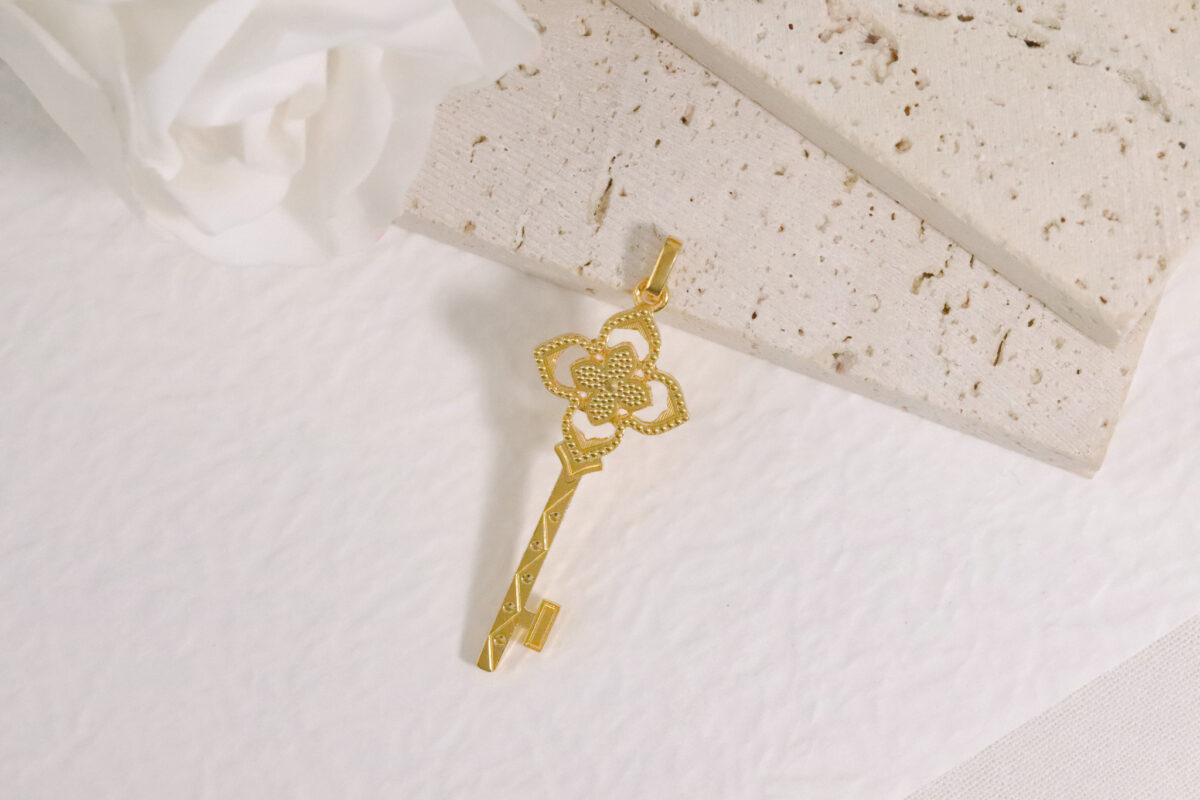 Cathedral Rose Key Pendant