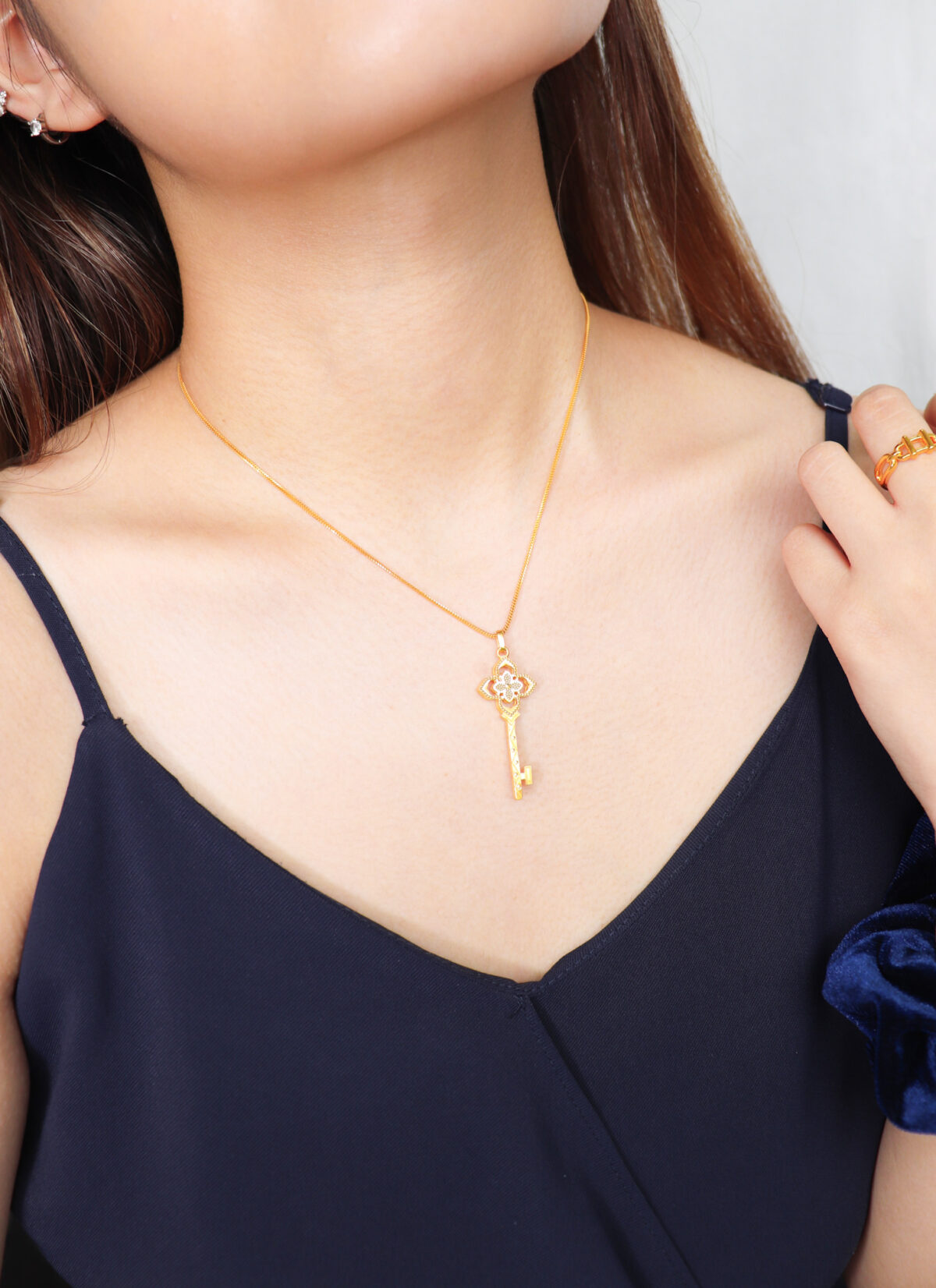 Cathedral Rose Key Pendant