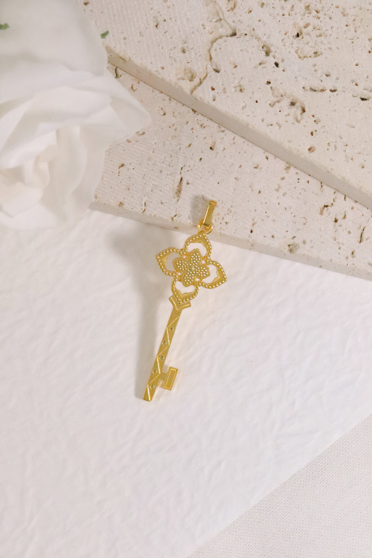 Cathedral Rose Key Pendant