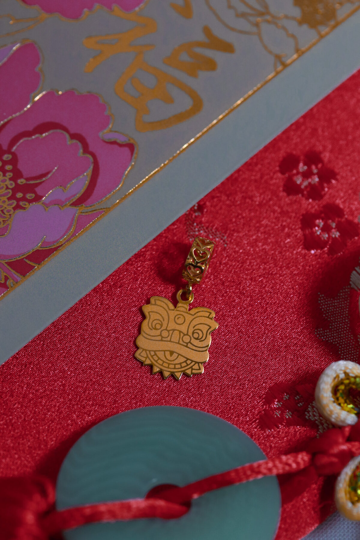 Lion Dance Pendant Charm