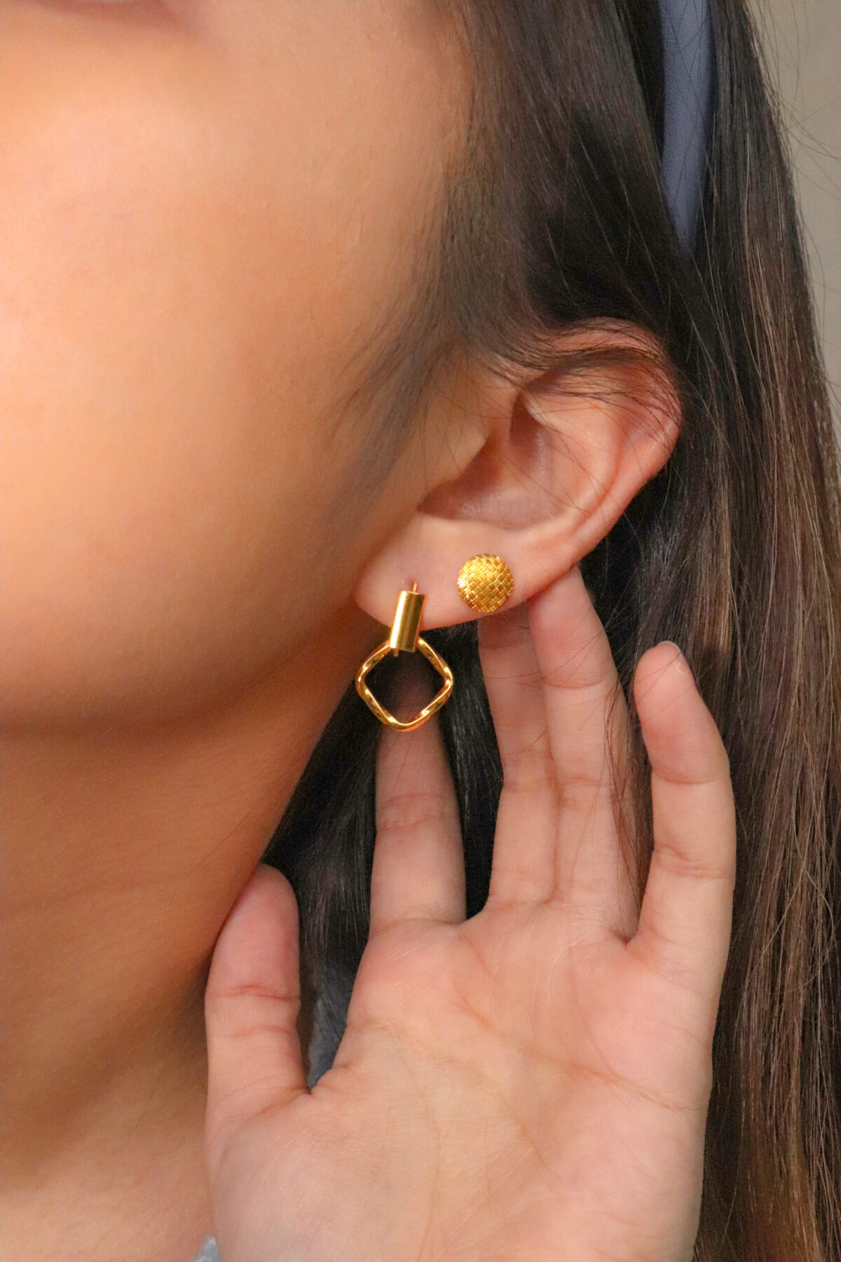 Rattan Weave Earstuds