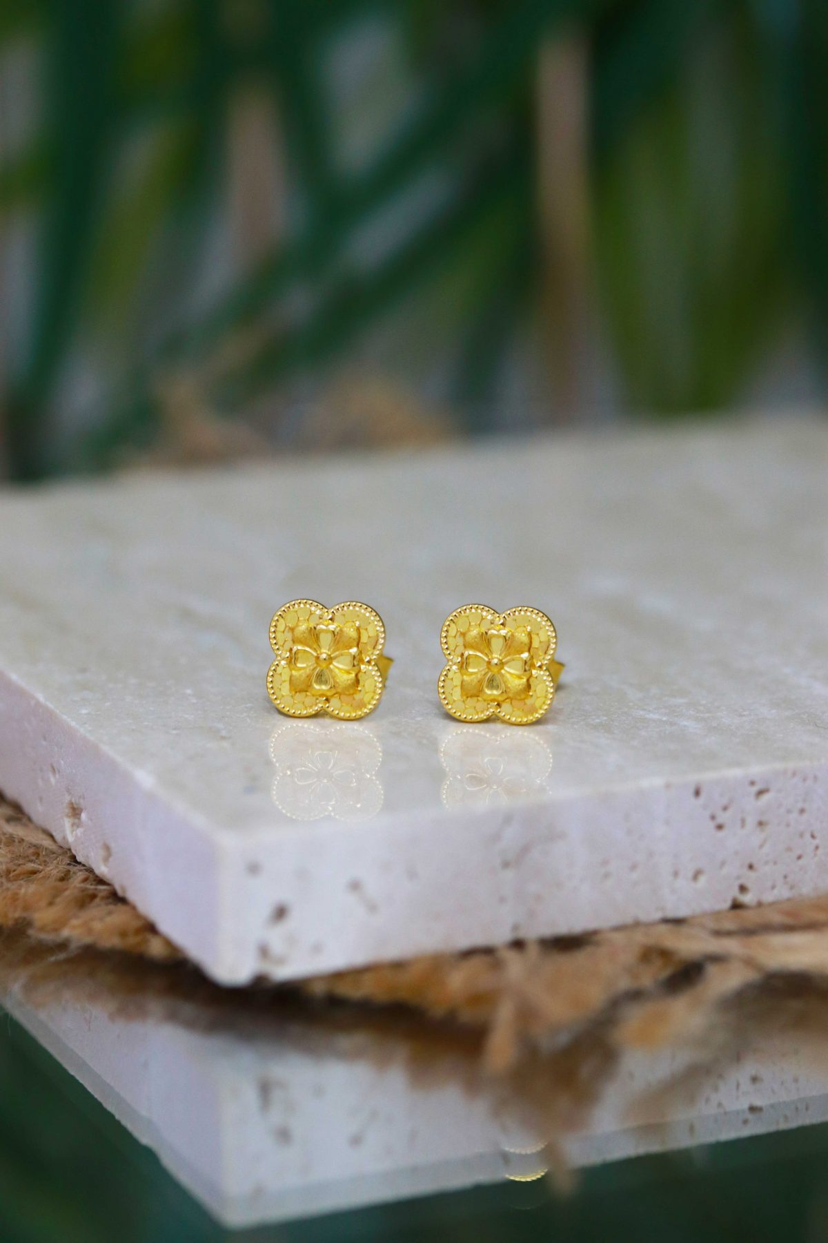 Golden Tessera Earstuds