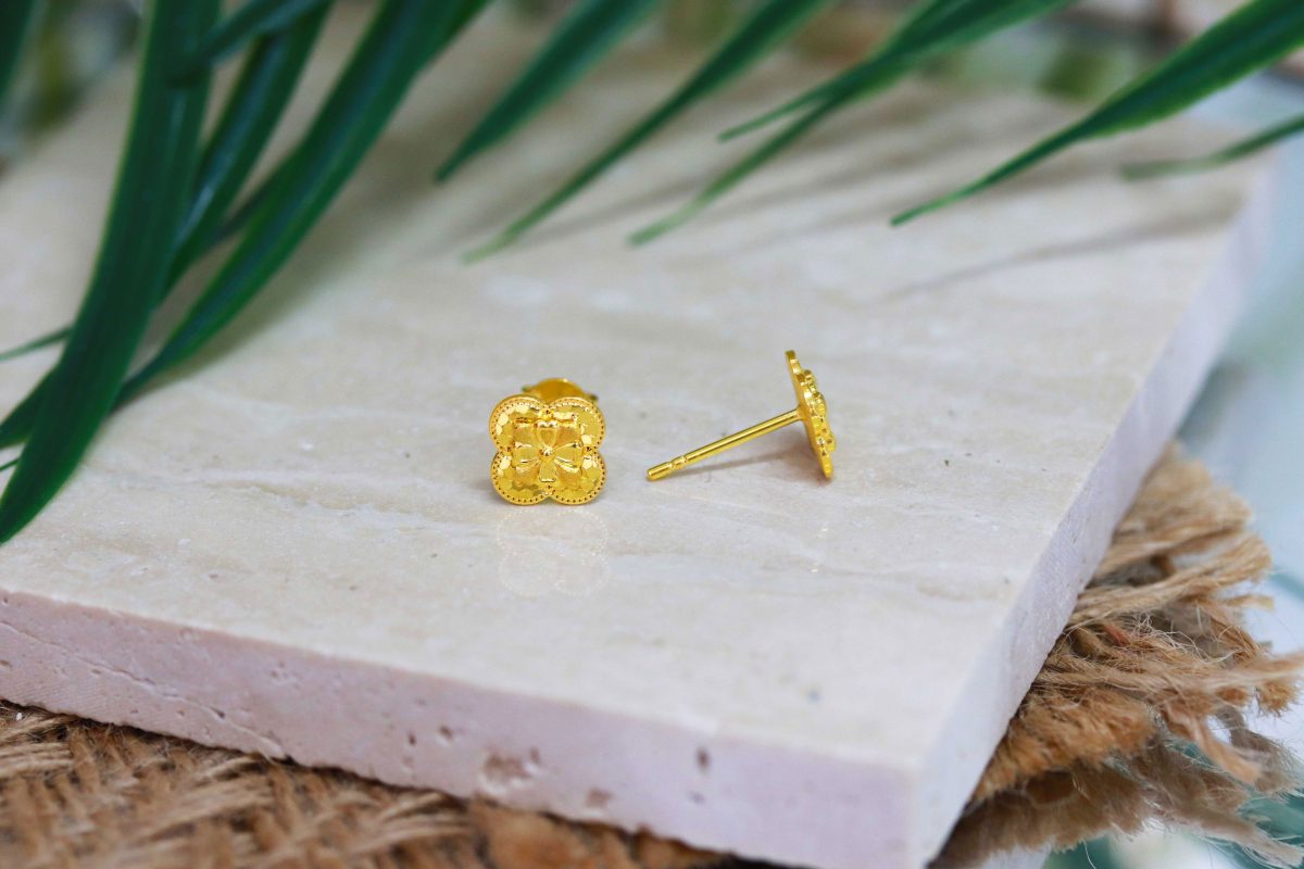 Golden Tessera Earstuds