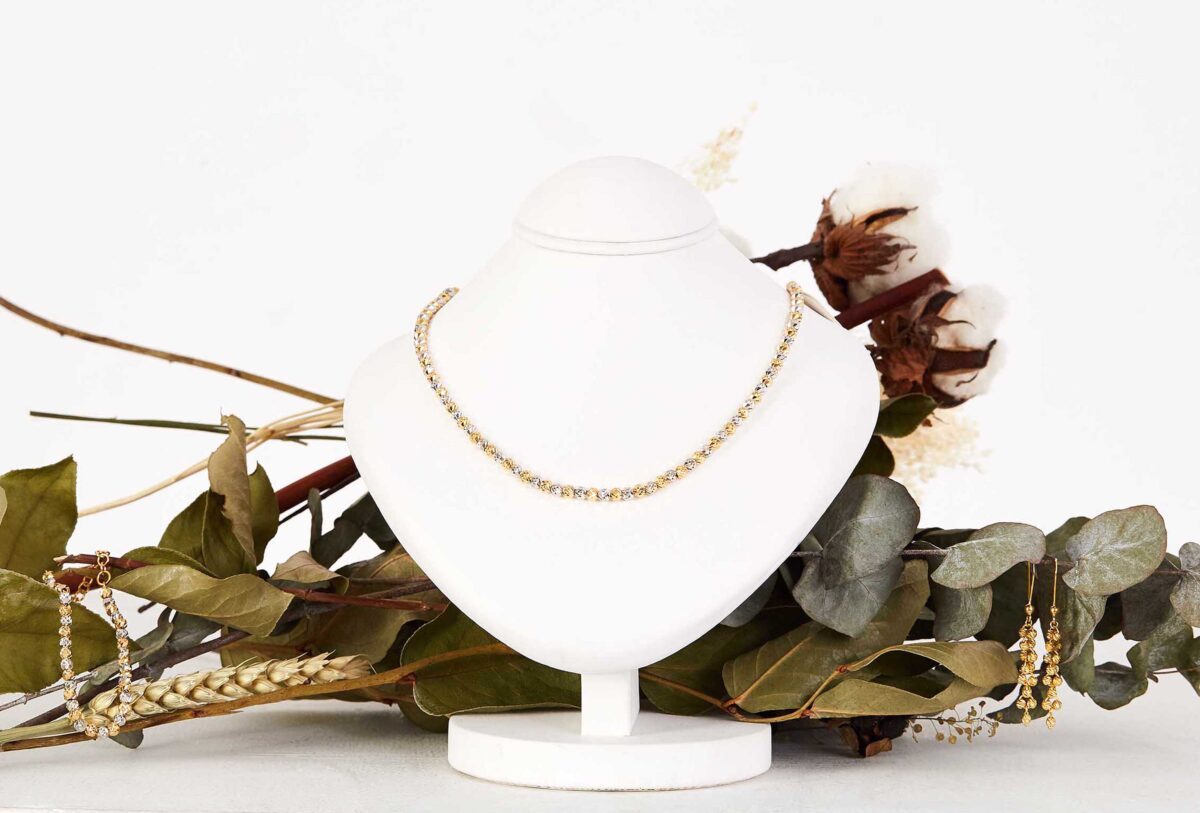 Duotone Peppercorn Necklace
