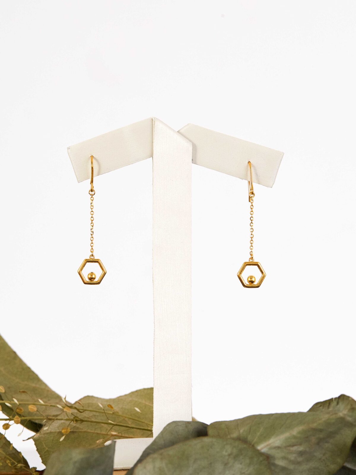 Hexagonal Equilibrium Earrings